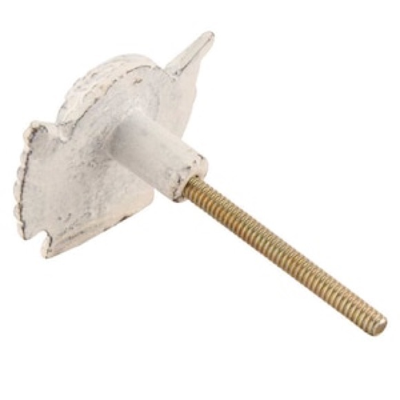 Rustic White Angel and Wings Iron Drawer Knob Pull Hardware. 4 Angels & 4 Wings - Picture 5 of 5